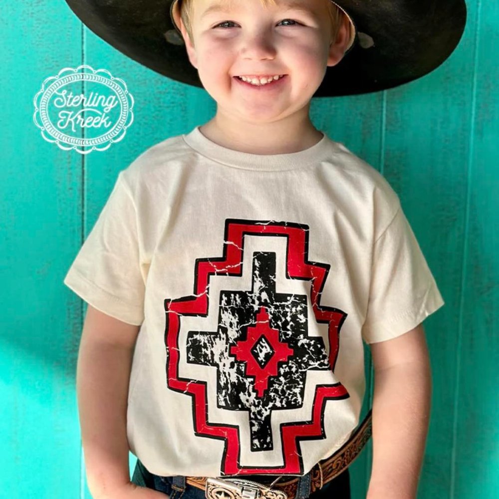 Rebel Red Aztec Tee by Sterling Kreek - Unisex